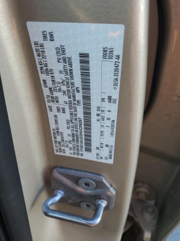 2017 Ford Escape Titanium VIN: 1FMCU0JD3HUC09297 Lot: 80891055