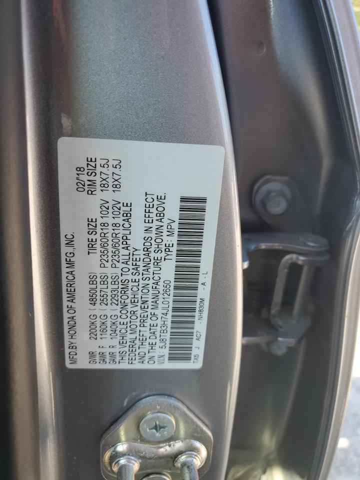 2018 Acura Rdx Advance VIN: 5J8TB3H74JL012650 Lot: 81390845