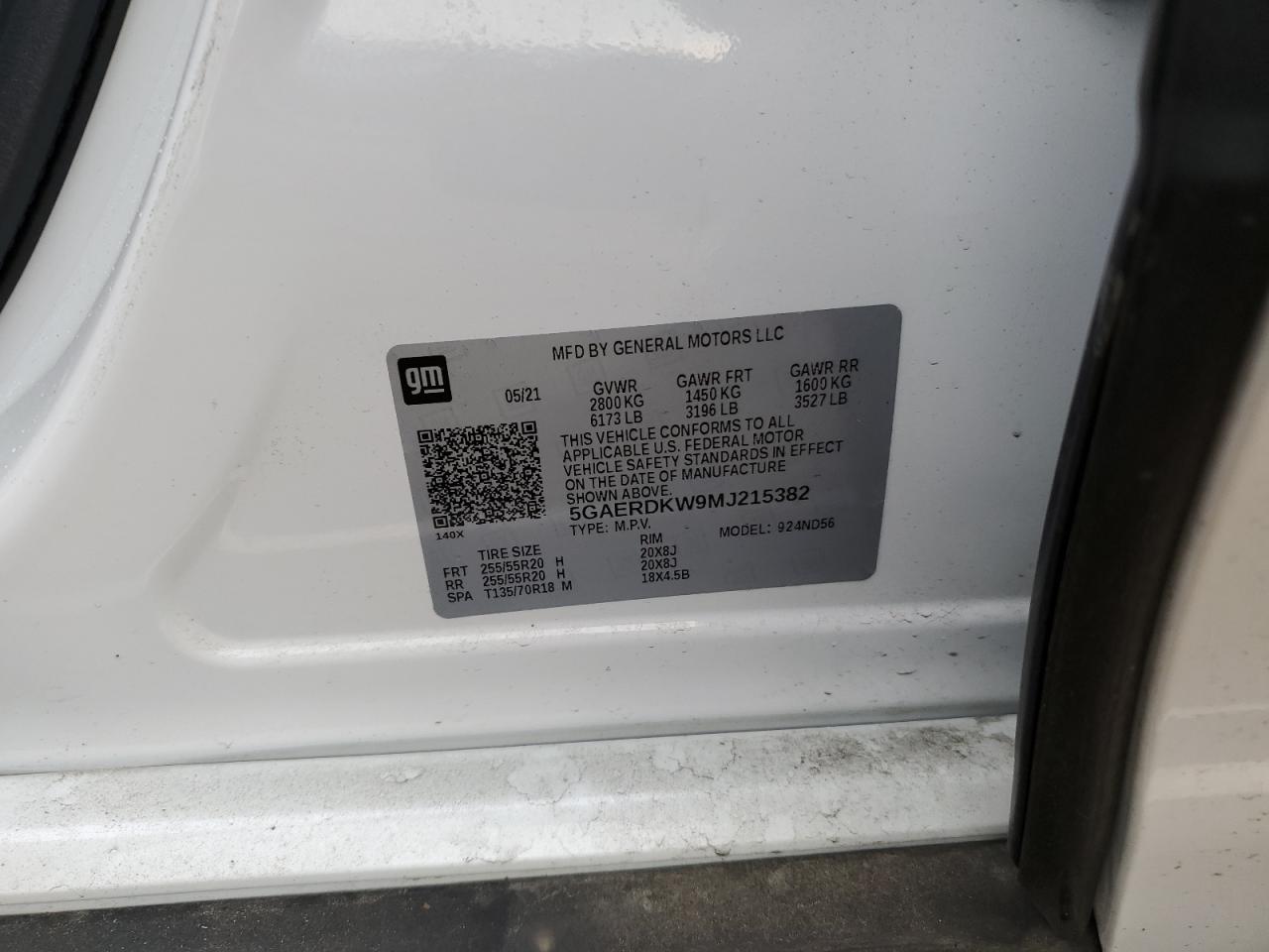2021 Buick Enclave Avenir VIN: 5GAERDKW9MJ215382 Lot: 81619605