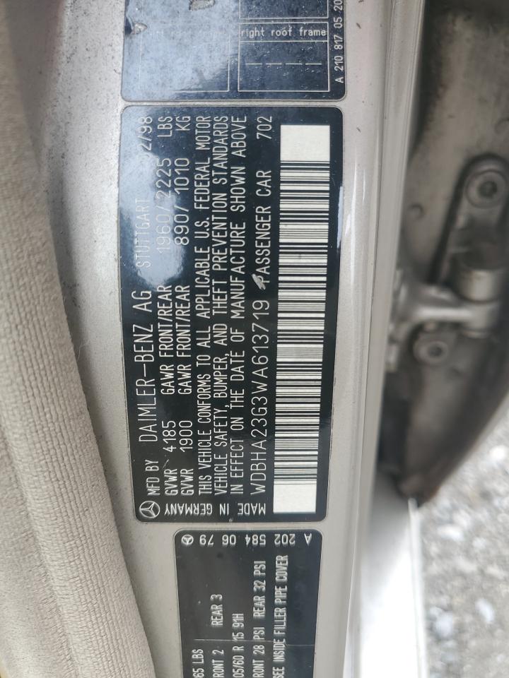 1998 Mercedes-Benz C 230 VIN: WDBHA23G3WA613719 Lot: 81571245