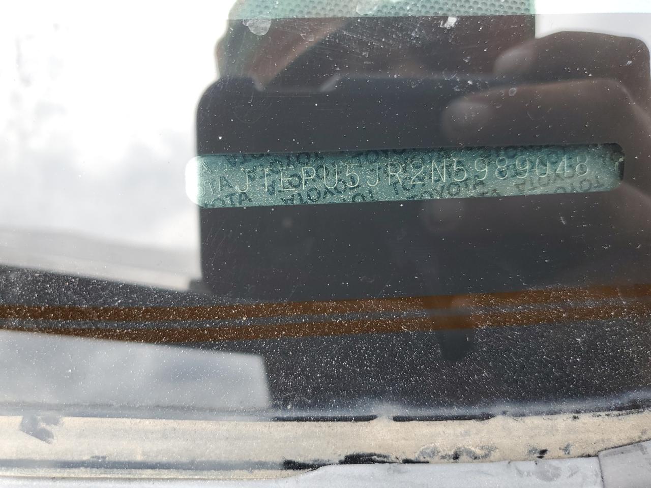 2022 Toyota 4Runner Sr5/Sr5 Premium VIN: JTEPU5JR2N5989048 Lot: 83936605