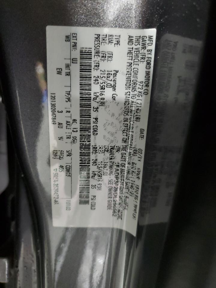 2013 Ford Focus Se VIN: 1FADP3F28DL266562 Lot: 82171555