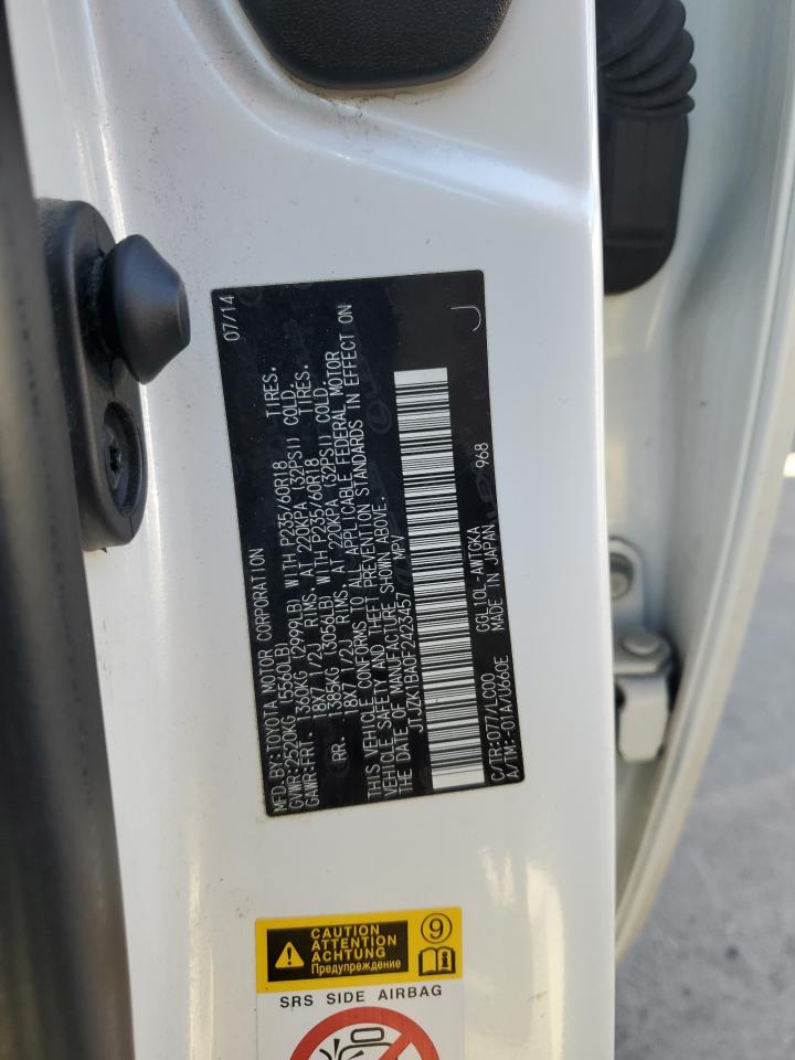 2015 Lexus Rx 350 VIN: JTJZK1BA0F2423457 Lot: 80324515