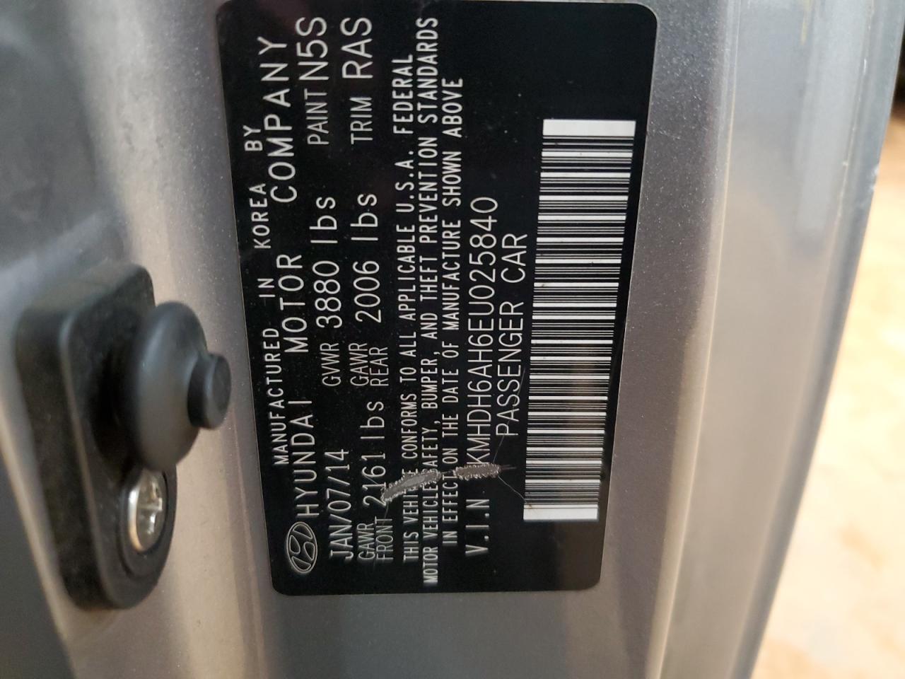 2014 Hyundai Elantra Coupe Gs VIN: KMHDH6AH6EU025840 Lot: 81973115