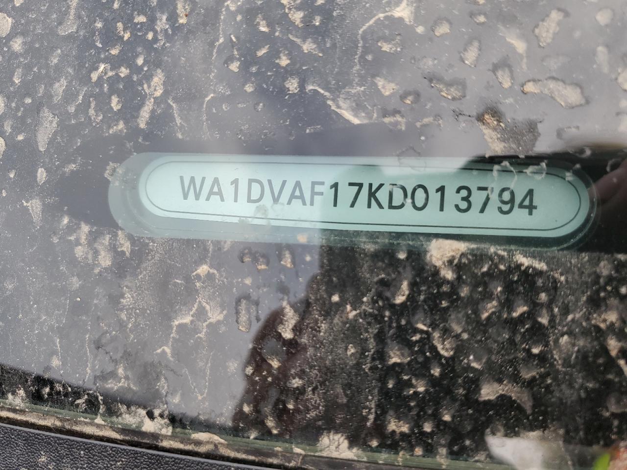 2019 Audi Q8 Progressiv S-Line VIN: WA1DVAF17KD013794 Lot: 84403635