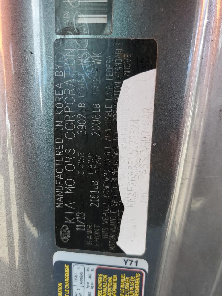 2014 Kia Forte Ex VIN: KNAFX6A85E5173324 Lot: 80389505