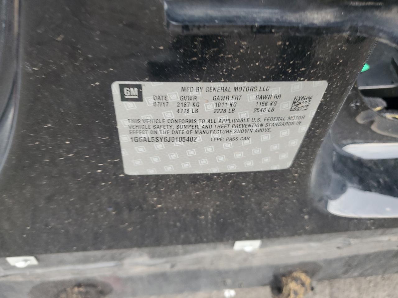 2018 Cadillac Ats-V VIN: 1G6AL5SY6J0105402 Lot: 81432815