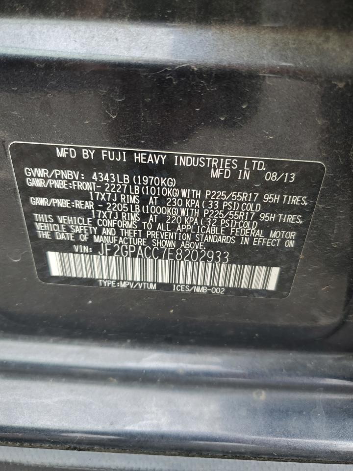 2014 Subaru Xv Crosstrek 2.0 Premium VIN: JF2GPACC7E8202933 Lot: 83954555