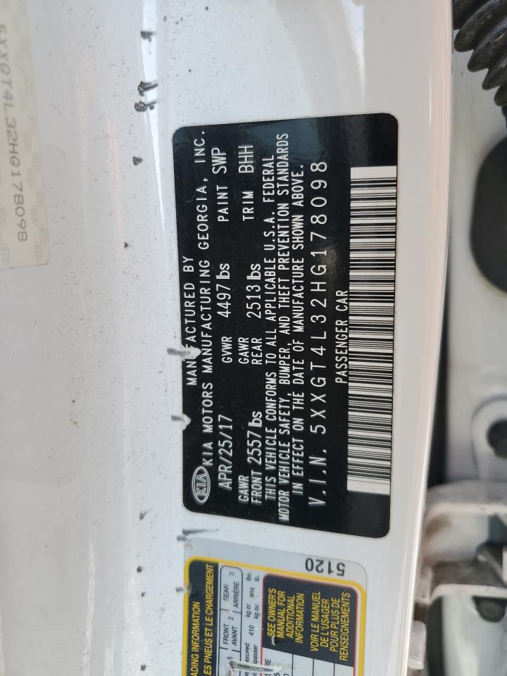 2017 Kia Optima Lx VIN: 5XXGT4L32HG178098 Lot: 80435445