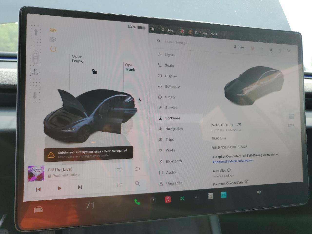 2025 Tesla Model 3 VIN: 5YJ3E1EA9SF907307 Lot: 84452325