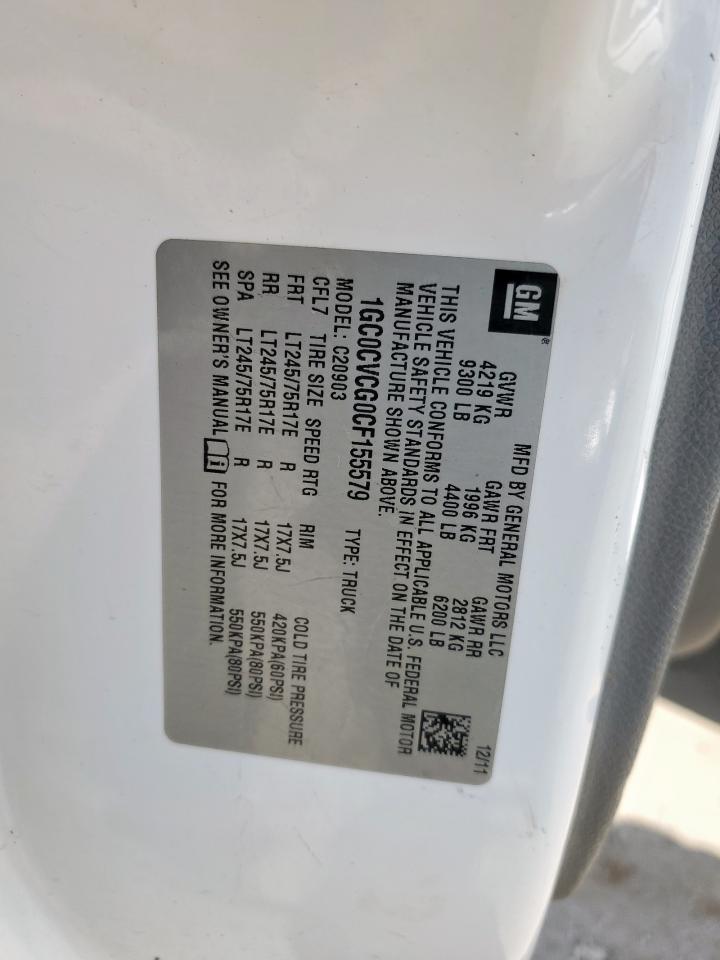 2012 Chevrolet Silverado C2500 Heavy Duty VIN: 1GC0CVCG0CF155579 Lot: 84568965