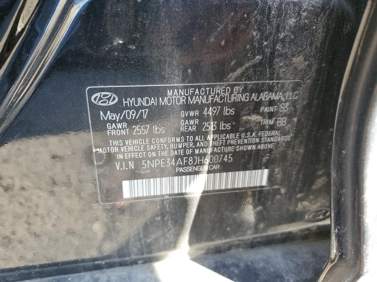 2018 Hyundai Sonata Sport VIN: 5NPE34AF8JH600745 Lot: 71052295