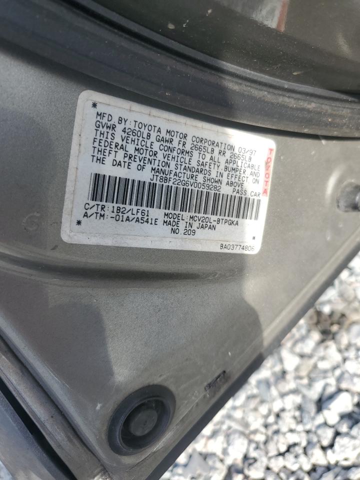 1997 Lexus Es 300 VIN: JT8BF22G6V0059282 Lot: 80443425