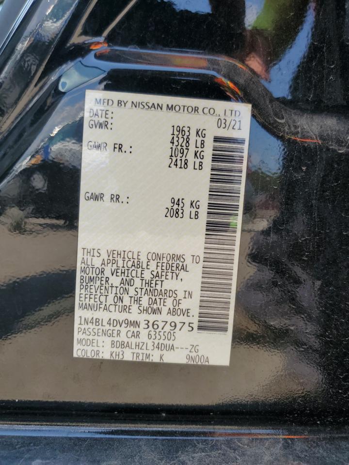2021 Nissan Altima Sv VIN: 1N4BL4DV9MN367975 Lot: 81329975