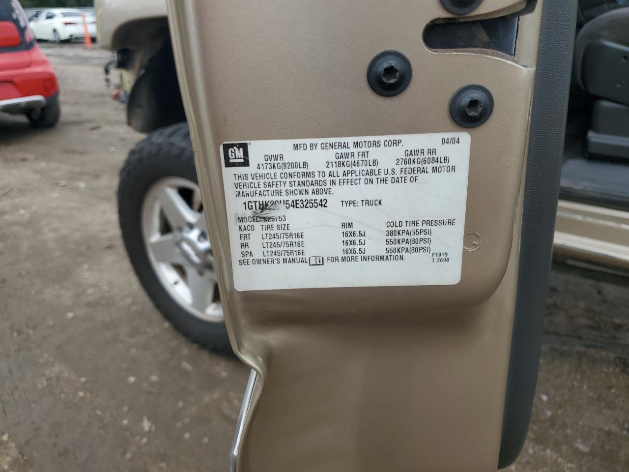 2004 GMC Sierra K2500 Heavy Duty VIN: 1GTHK29U54E325542 Lot: 81564355