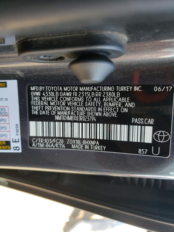 2018 Toyota C-Hr Xle VIN: NMTKHMBX0JR023794 Lot: 71461515