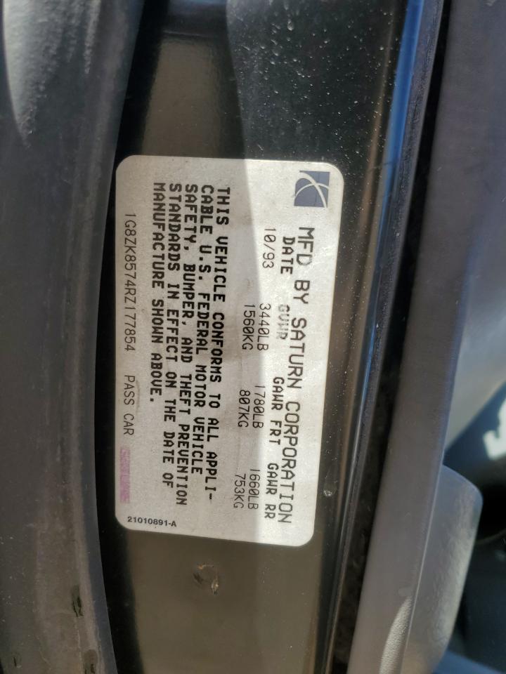 1994 Saturn Sw2 VIN: 1G8ZK8574RZ177854 Lot: 82056335