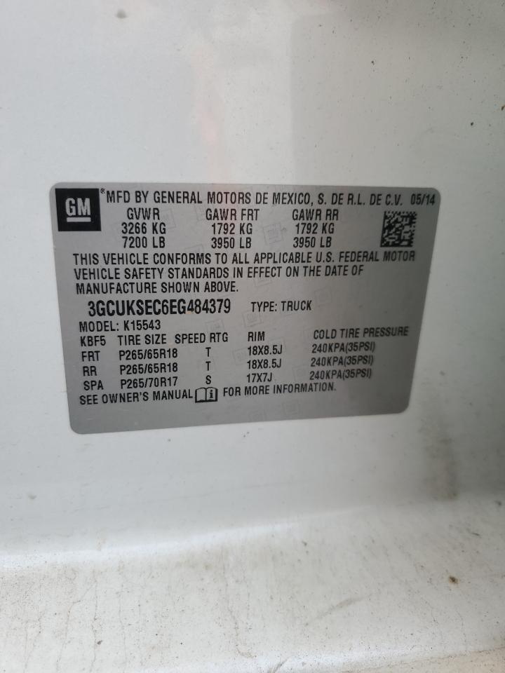 2014 Chevrolet Silverado K1500 Ltz VIN: 3GCUKSEC6EG484379 Lot: 83850995