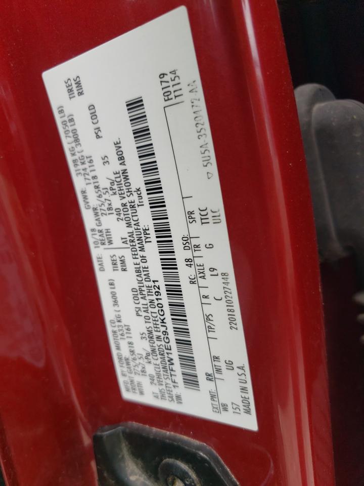 2018 Ford F150 Supercrew VIN: 1FTFW1EG9JKG01921 Lot: 80209085