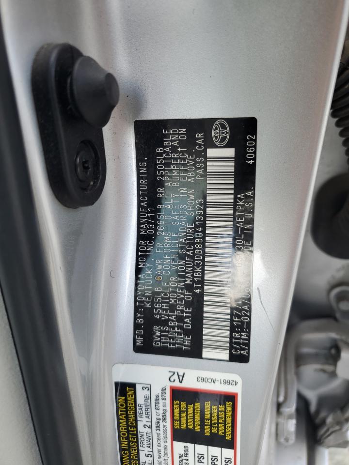 2011 Toyota Avalon Base VIN: 4T1BK3DB8BU413923 Lot: 83796635