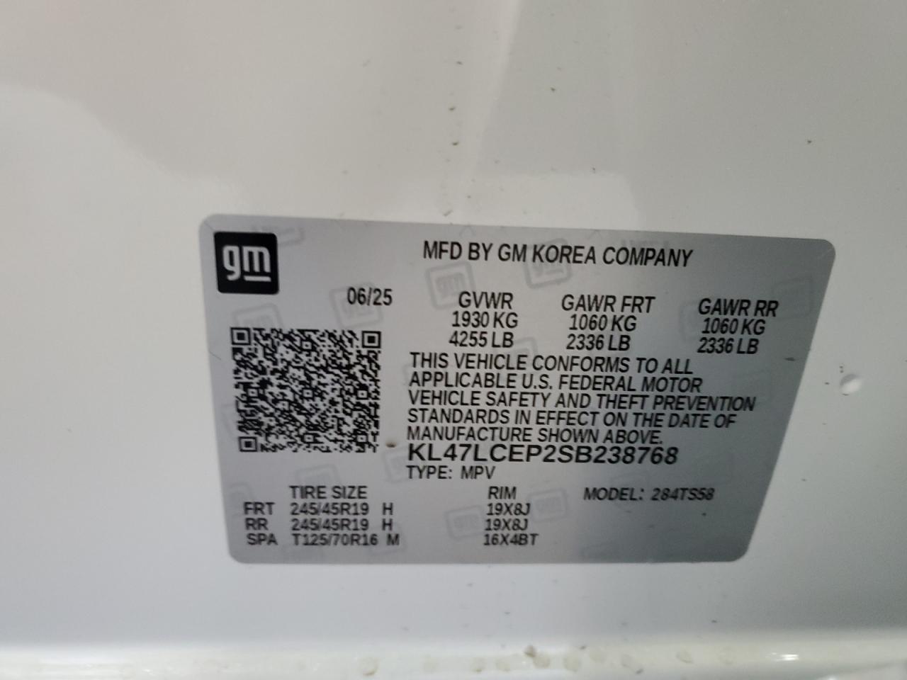 2025 Buick Envista Avenir VIN: KL47LCEP2SB238768 Lot: 84453785