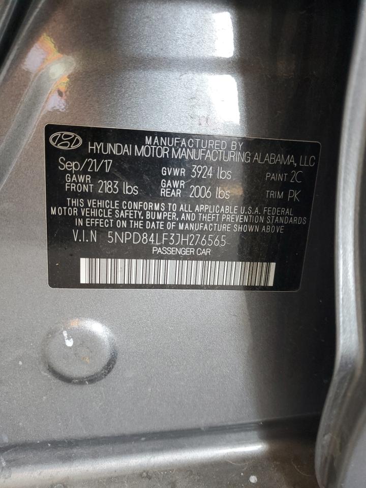 2018 Hyundai Elantra Sel VIN: 5NPD84LF3JH276565 Lot: 81593245