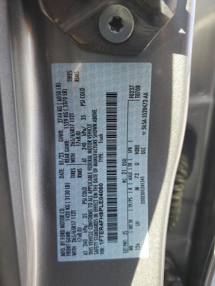 2023 Ford Ranger Xl VIN: 1FTER4FH8PLE04060 Lot: 71775235