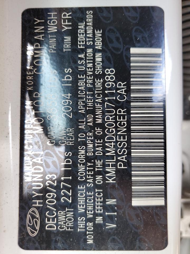 2024 Hyundai Elantra Sel VIN: KMHLM4DG0RU711988 Lot: 81156315