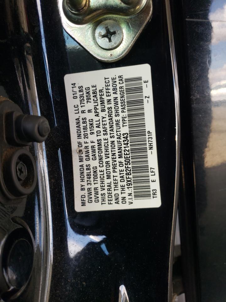 2014 Honda Civic Lx VIN: 19XFB2F50EE214343 Lot: 80400385