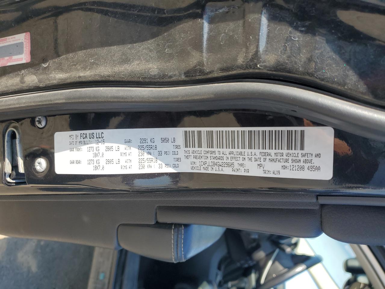 2016 Jeep Cherokee Limited VIN: 1C4PJLDB4GW229605 Lot: 81503045