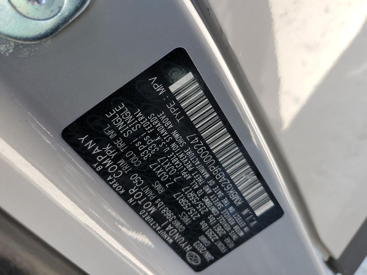 2023 Hyundai Kona Sel VIN: KM8K62AB9PU009247 Lot: 80304965