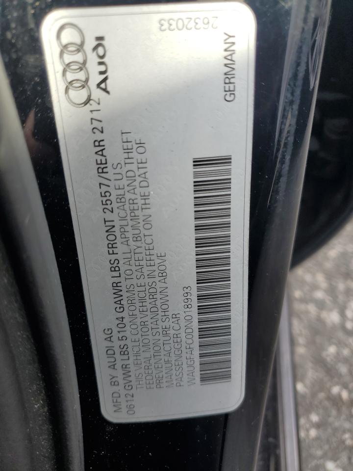 2013 Audi A6 Premium Plus VIN: WAUGFAFC0DN018993 Lot: 81054055