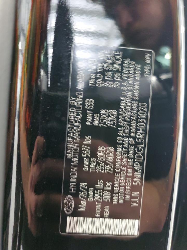 2024 Hyundai Santa Fe Se VIN: 5NMP1DGL5RH031020 Lot: 82121695