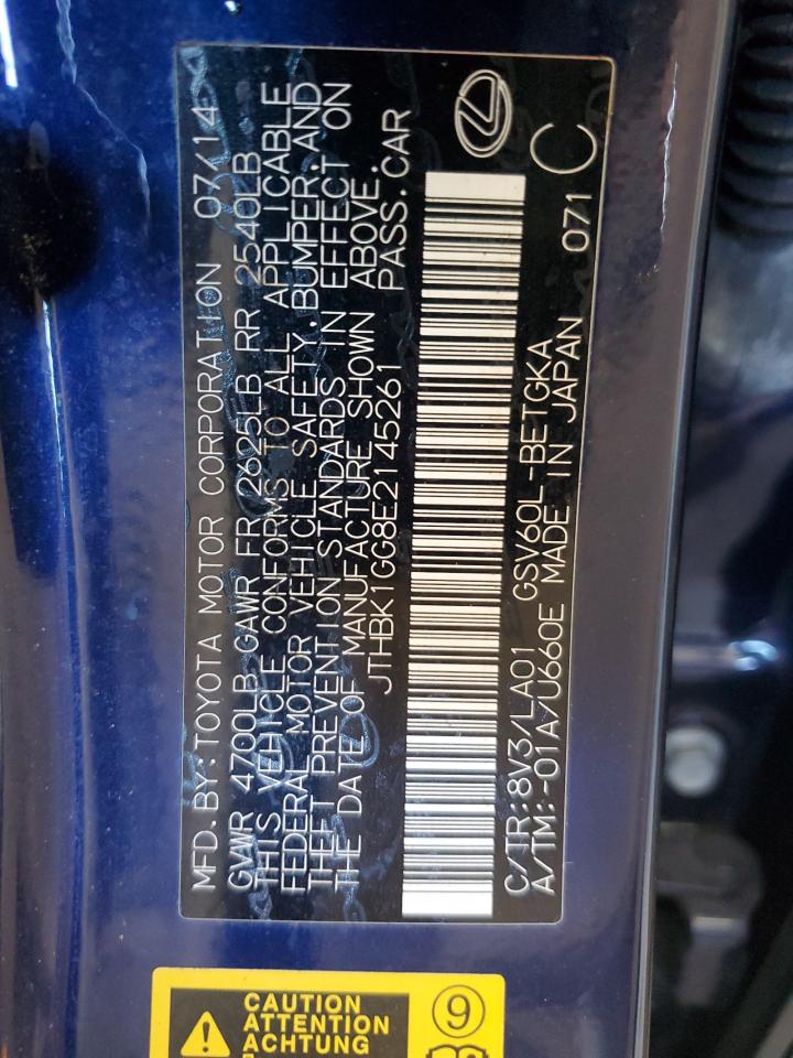 2014 Lexus Es 350 VIN: JTHBK1GG8E2145261 Lot: 80492455