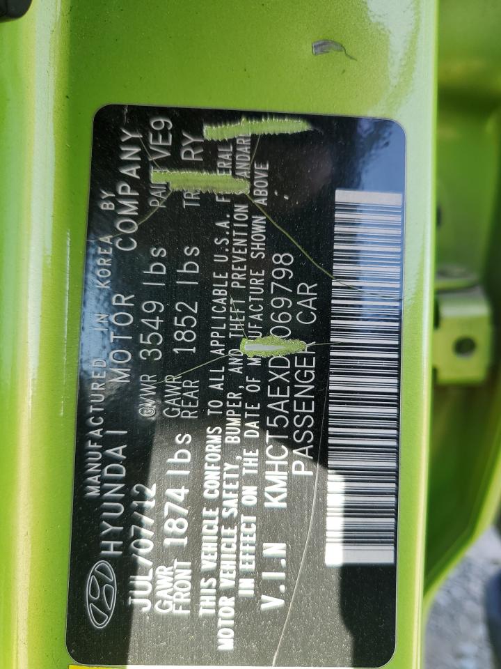 2013 Hyundai Accent Gls VIN: KMHCT5AEXDU069798 Lot: 81819635