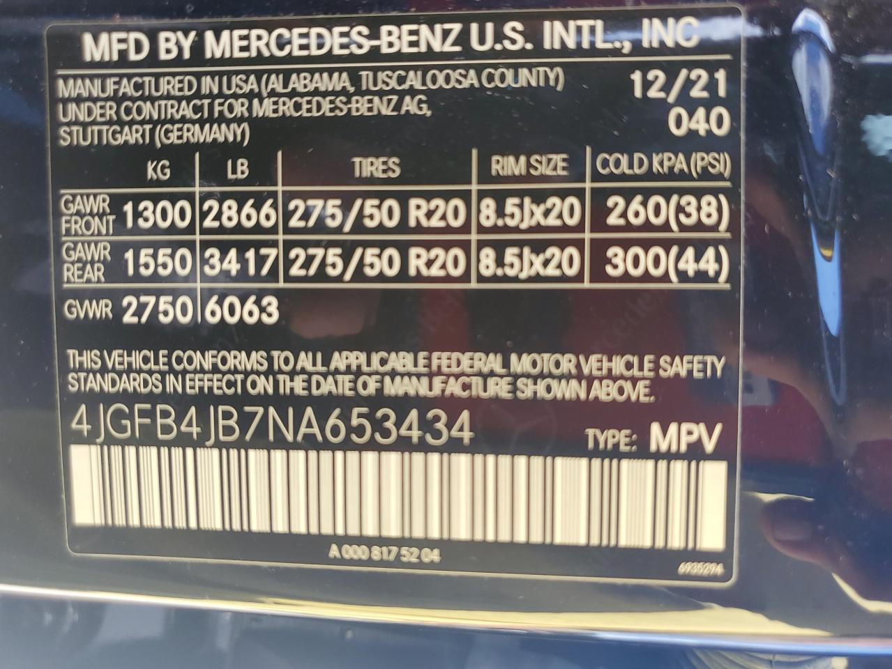 2022 Mercedes-Benz Gle 350 VIN: 4JGFB4JB7NA653434 Lot: 80400535