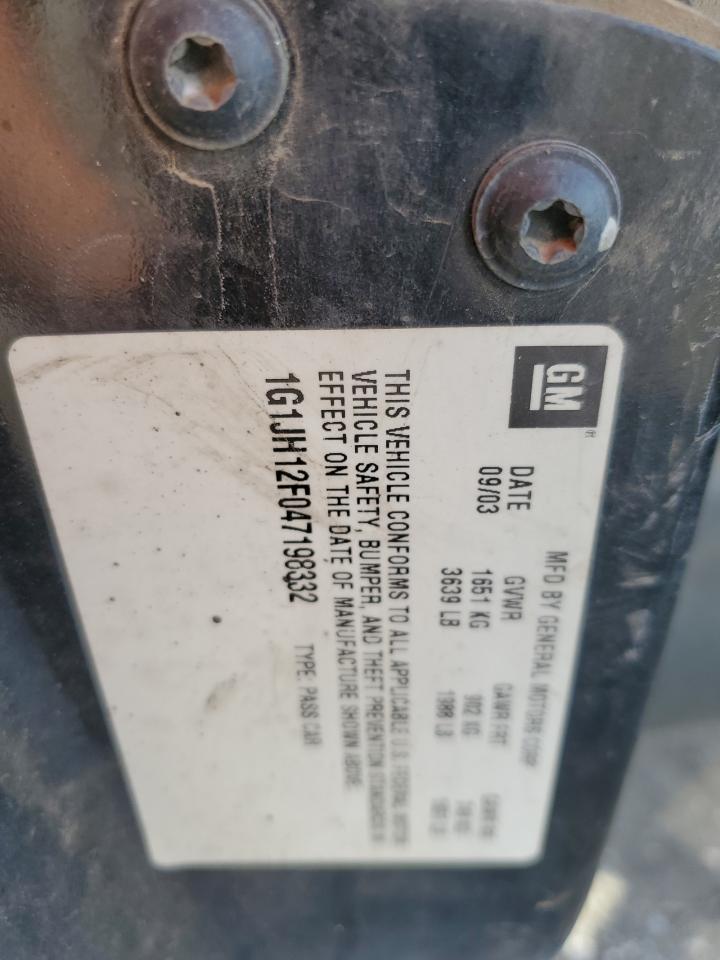 2004 Chevrolet Cavalier Ls Sport VIN: 1G1JH12F047198332 Lot: 81683205