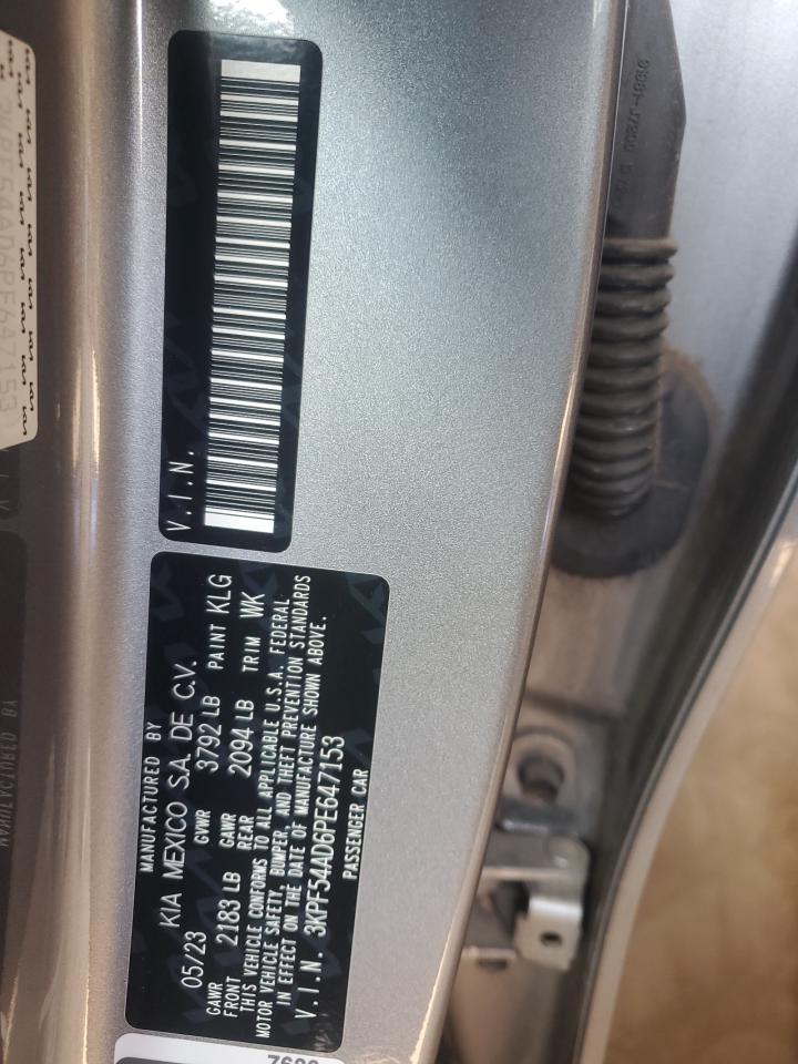 2023 Kia Forte Gt Line VIN: 3KPF54AD6PE647153 Lot: 71275215