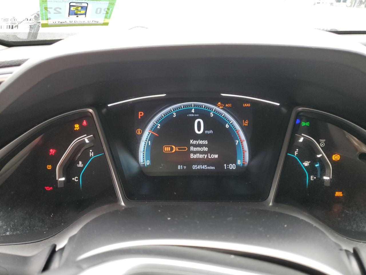 2020 Honda Civic Ex VIN: 19XFC1F33LE213478 Lot: 82158135