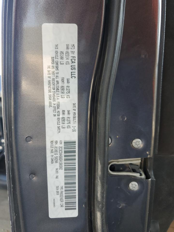 2016 Dodge Charger Sxt VIN: 2C3CDXHG6GH180302 Lot: 80284435