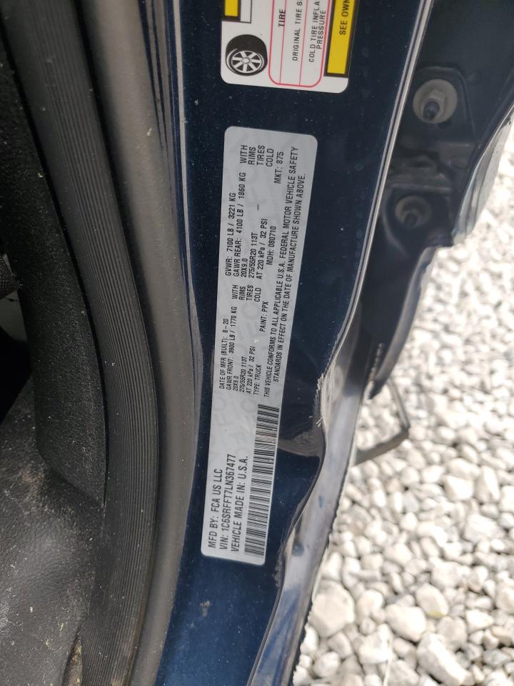 2020 Ram 1500 Big Horn/Lone Star VIN: 1C6SRFFT7LN367477 Lot: 81787185