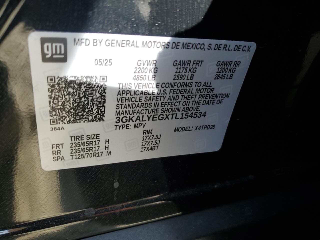 2026 GMC Terrain At4 VIN: 3GKALYEGXTL154534 Lot: 81049645