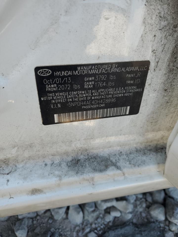 2013 Hyundai Elantra Gls VIN: 5NPDH4AE4DH428996 Lot: 71931605