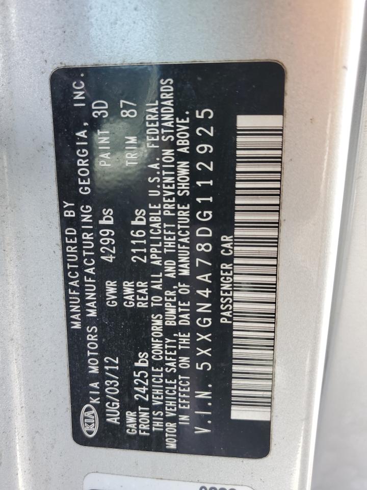 2013 Kia Optima Ex VIN: 5XXGN4A78DG112925 Lot: 81372975