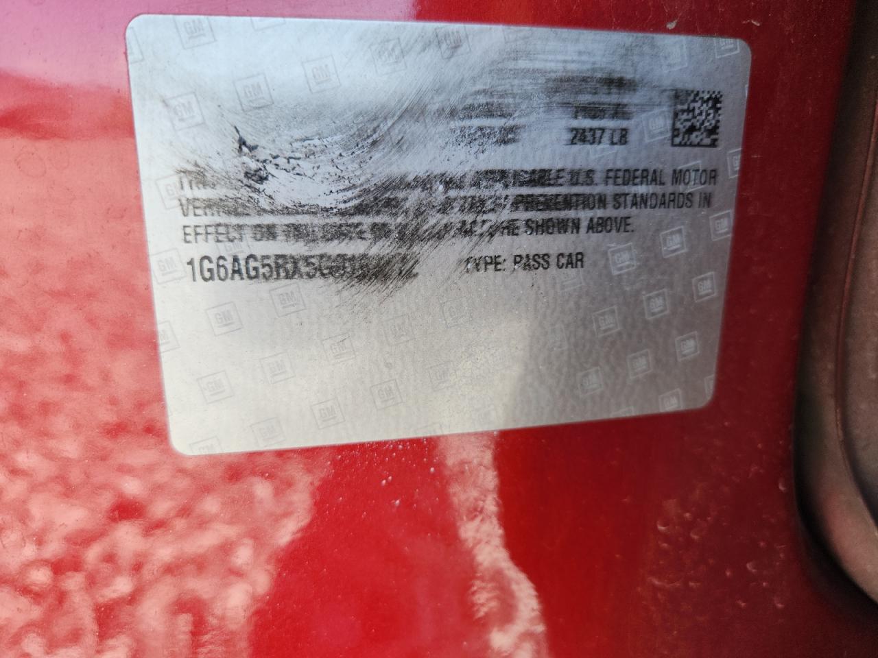 2016 Cadillac Ats VIN: 1G6AG5RX5G0159672 Lot: 80347285