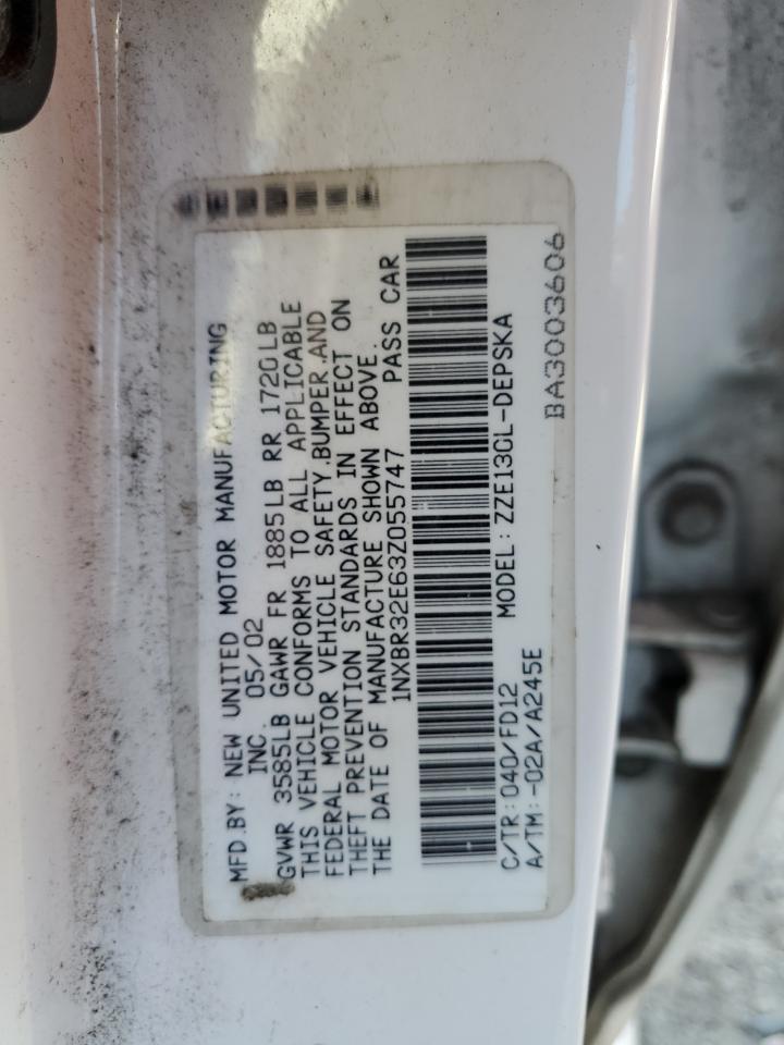 2003 Toyota Corolla Ce VIN: 1NXBR32E63Z055747 Lot: 70783565