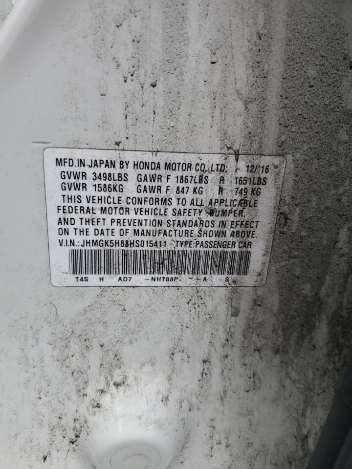2017 Honda Fit Ex VIN: JHMGK5H88HS015411 Lot: 84171145