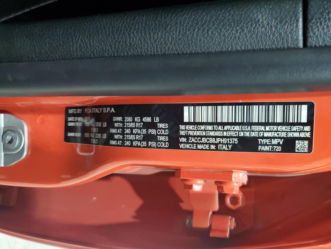 2018 Jeep Renegade Trailhawk VIN: ZACCJBCB8JPH91375 Lot: 81277145