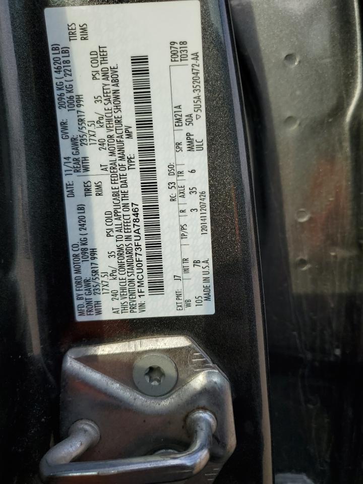 2015 Ford Escape S VIN: 1FMCU0F73FUA78467 Lot: 80369285