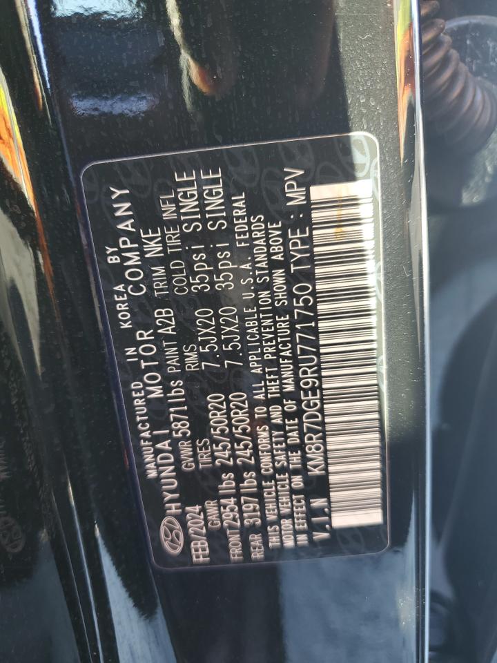 2024 Hyundai Palisade Calligraphy VIN: KM8R7DGE9RU771750 Lot: 71730845